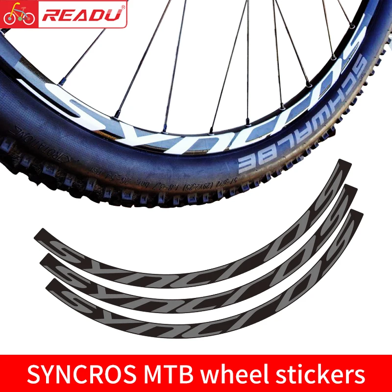Набор наклеек на колеса SYNCROS для горного велосипеда MTB, наклейки на горный велосипед, велосипедные наклейки