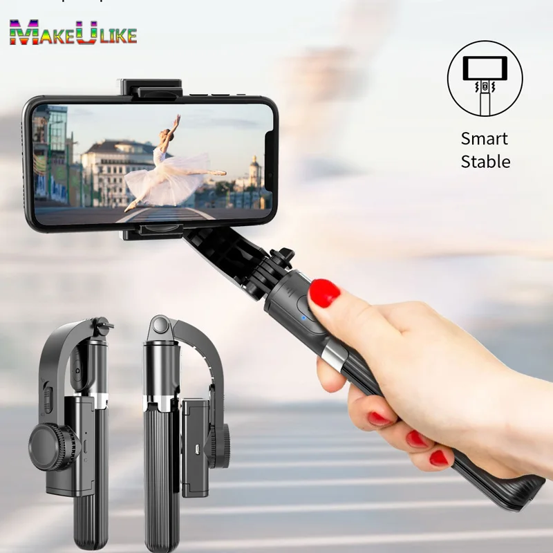 Universal Anti-Shake Selfie Stick wireless Bluetooth Remote Control Tripod Stabilizer Gimbal For iPhone Samsung Huawei Xiaomi