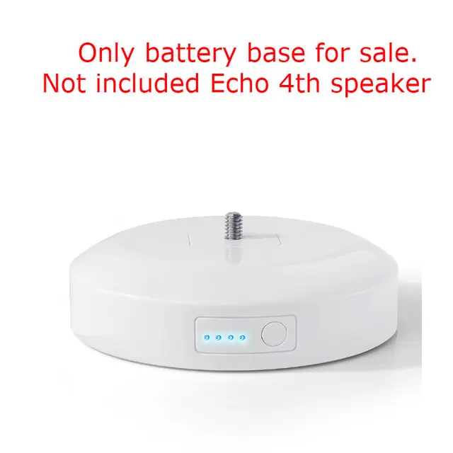 Battery Base for Echo 4th Gen 7800Mah Portable Wireless Charger Power Bank for Amzon Alexa Echo 4th Gen Holder Mount Stand 7800mAh White