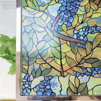 

45*200 Cm Decorative Window Film Opaque Glass Stickers Solar Glass Film Privacy Stained Glass Window Sticker vine Window Cover