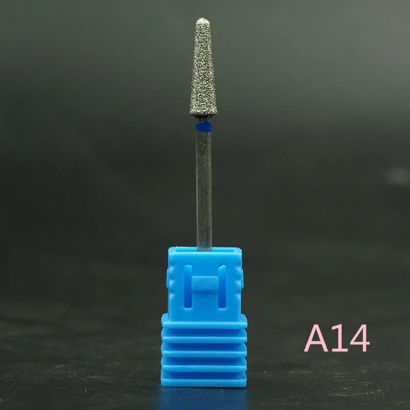 A14 KIMAXCOLA 3/3" Алмазная дрель для ногтей Фрезерный резак для ногтей электрическое сверло для ногтей для маникюра Сверла Биты-аксессуары дрель для ногтей - Цвет: A14