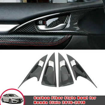 

Auto Door Handle trim Inner Bowl Cover For Honda Civic 2016-2018 Accessories Decal 4pcs