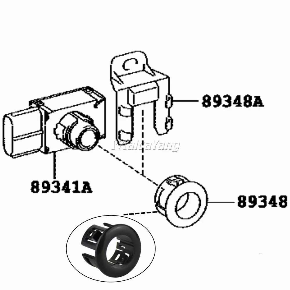 Car Ultrasonic Sensor Bezel Fixing Bracket Parking Holder Bracket Retainer Clip 4 PCS 89348-33010 Toyota Car Accessories parking sensor kit led parking sensor kit parking sensor car led parking sensor