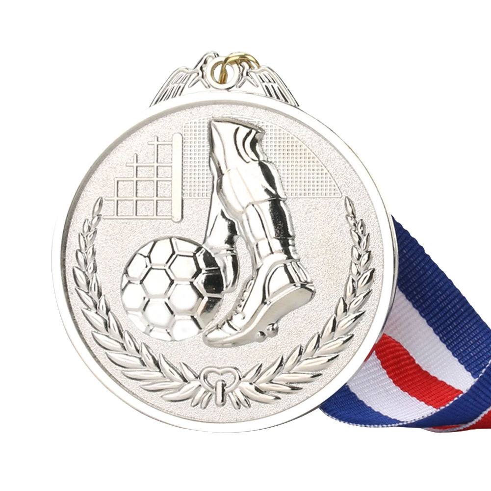Médaille De Concours De Football, En Or, En Argent Et En Bronze