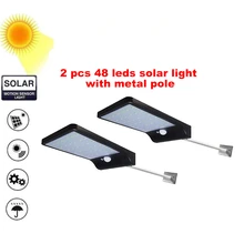 2/4pcs 48 LED Solar Lights Outdoor PIR Motion Infrared Sensor Energy Saving Separable Waterproof Garden Lamp Yard Wall Path Ligh
