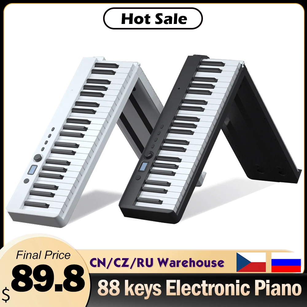 88-keys Foldable Electronic Piano Multifunctional Digital Piano Portable  Piano Keyboard Piano For Student Musical Instrument - Piano - AliExpress