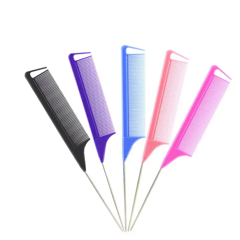 

Профессиональная Антистатическая гребень для крысиного хвоста, металлическая щетка для волос, использование в парикмахерской, инструменты для красоты, поставки LX3429