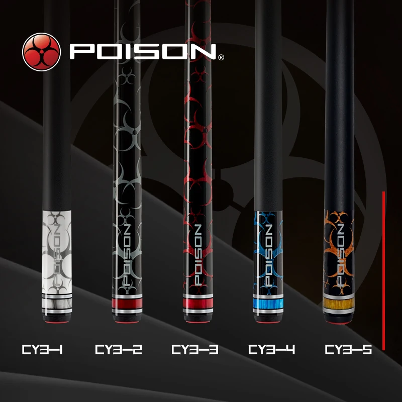 PREDATOR POISON CY Series Billiard Pool cue VENOM2 Shaft 12.9mm Tip Professional Teco Billar Stick Excellent Billiard Cue