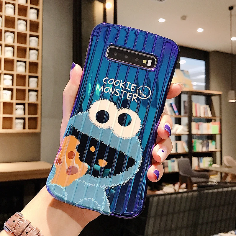 YHBBCASES для samsung Note 10 8 9 мультфильм Blu-Ray печенья мягкий чехол для samsung Galaxy S10 S8 S9 Plus 3D тонкая талия багажная крышка