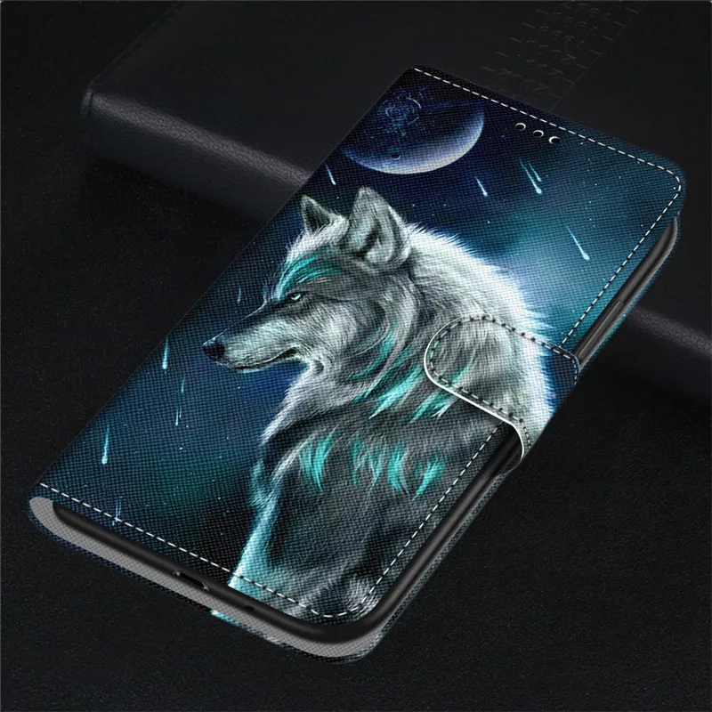 oppo cover Cool Animals Case For OPPO A16s Flip Leather Case na For OPPOA16 A16 S A 16 A16case Wallet Cover Lion Bear Wolf Cats Dogs Capa oppo mobile cover