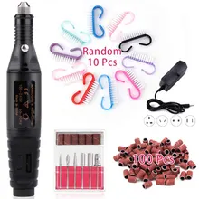 Набор кистей для чистки ногтей, Электрический станок для сверления ногтей, токарный станок для маникюра и педикюра, профессиональные кисточки для геля для снятия лака