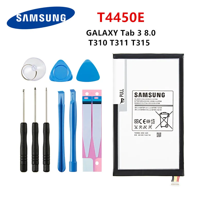 

SAMSUNG Orginal Tablet T4450E battery 4450mAh For Samsung Galaxy Tab 3 8.0'' T310 T311 T315 SM-T310 T3110 E0288 E0396 +Tools