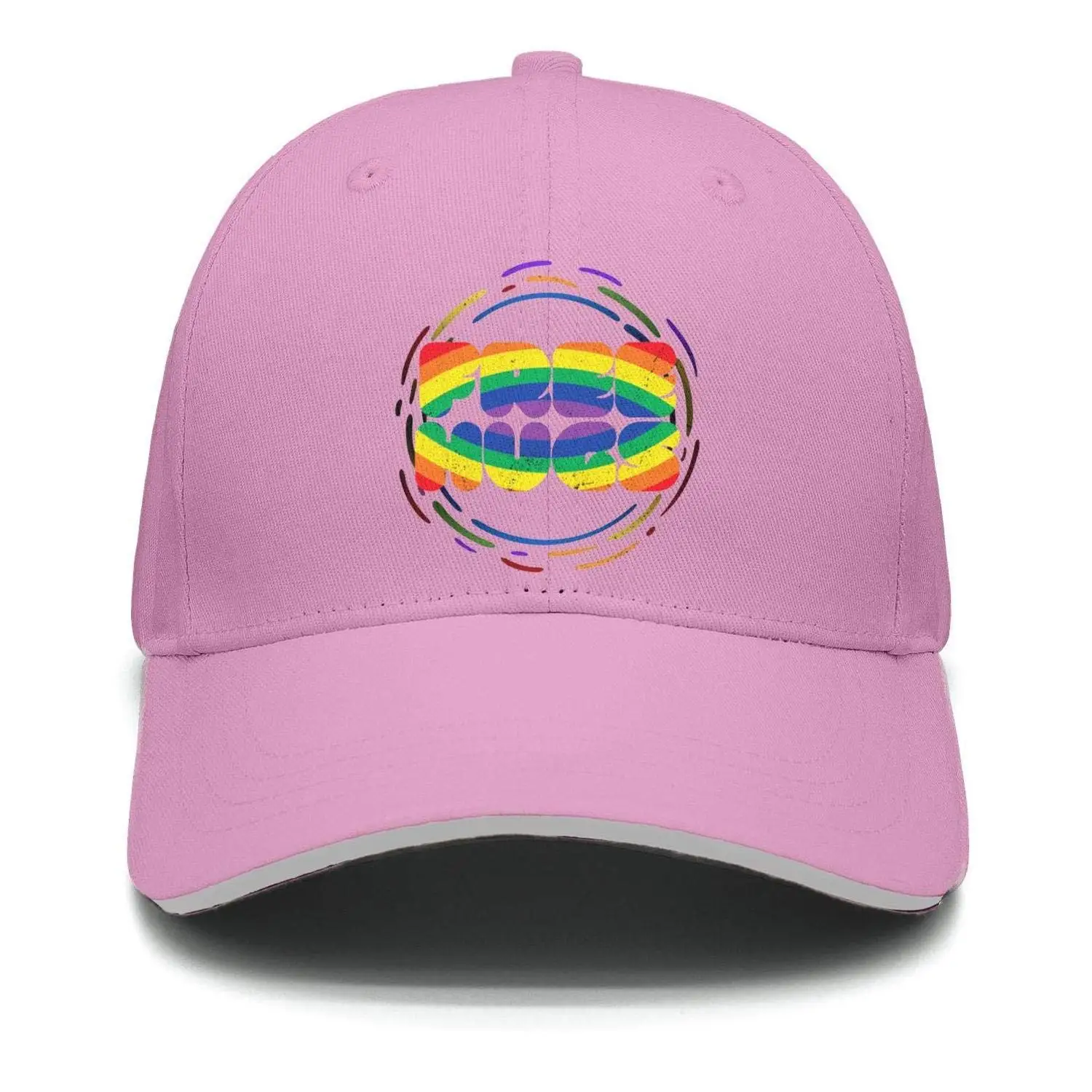 Gay Pride логотип Радуга женские хип-хоп Регулируемые сетчатые уличные Хлопковые бейсболки шапки