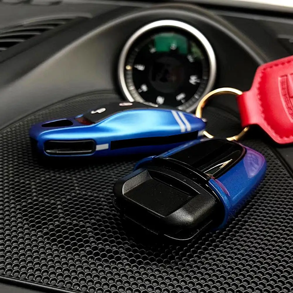

Quality Keyless cover for Cayenne Panamera 971 9YA 911 718 Macan boxster remote key case key shell replacement alarm for Porsche