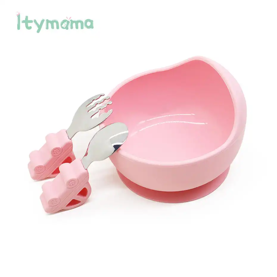 Bol En Silicone Pour Bebe Ventouse Etanche En Acier Inoxydable Cuillere D Alimentation Pour Bebe Assiette En Silicone De Qualite Alimentaire Vaisselle Pour Enfants Aliexpress