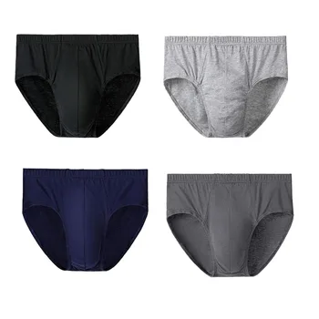 

fashion Cotton Men Briefs Underpants Man Underwear Panties Solid Color 4pcs/lot fast shipping