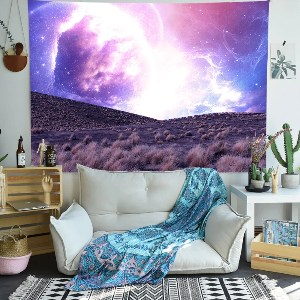 Simsant American Football Satdium Field Tapestry Psychedelic Sky Wall  Hanging Tapestries for Living Room Bedroom Home Dorm Decor AliExpress