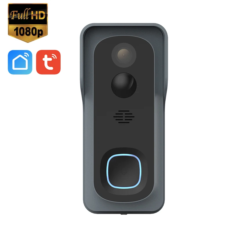 Tuya Smart Life беспроводной WiFi 1080P видео дверной звонок Облачное хранилище 128G TF карта с