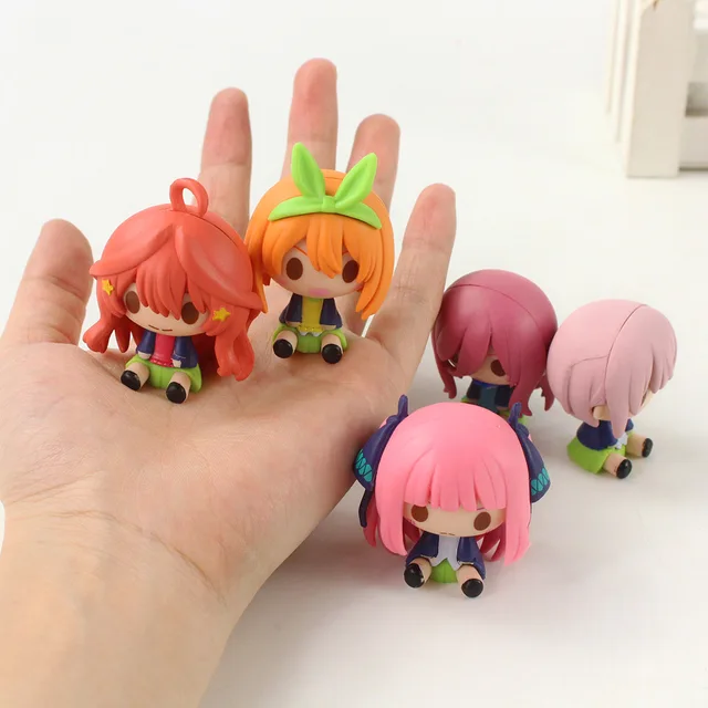  XIXISA 5pcs The Quintessential Quintuplets Figure Nakano Ichika  Nino Miku Yotsuba Itsuki Anime Action Figurine Set Desktop Decorations  Figures : Toys & Games