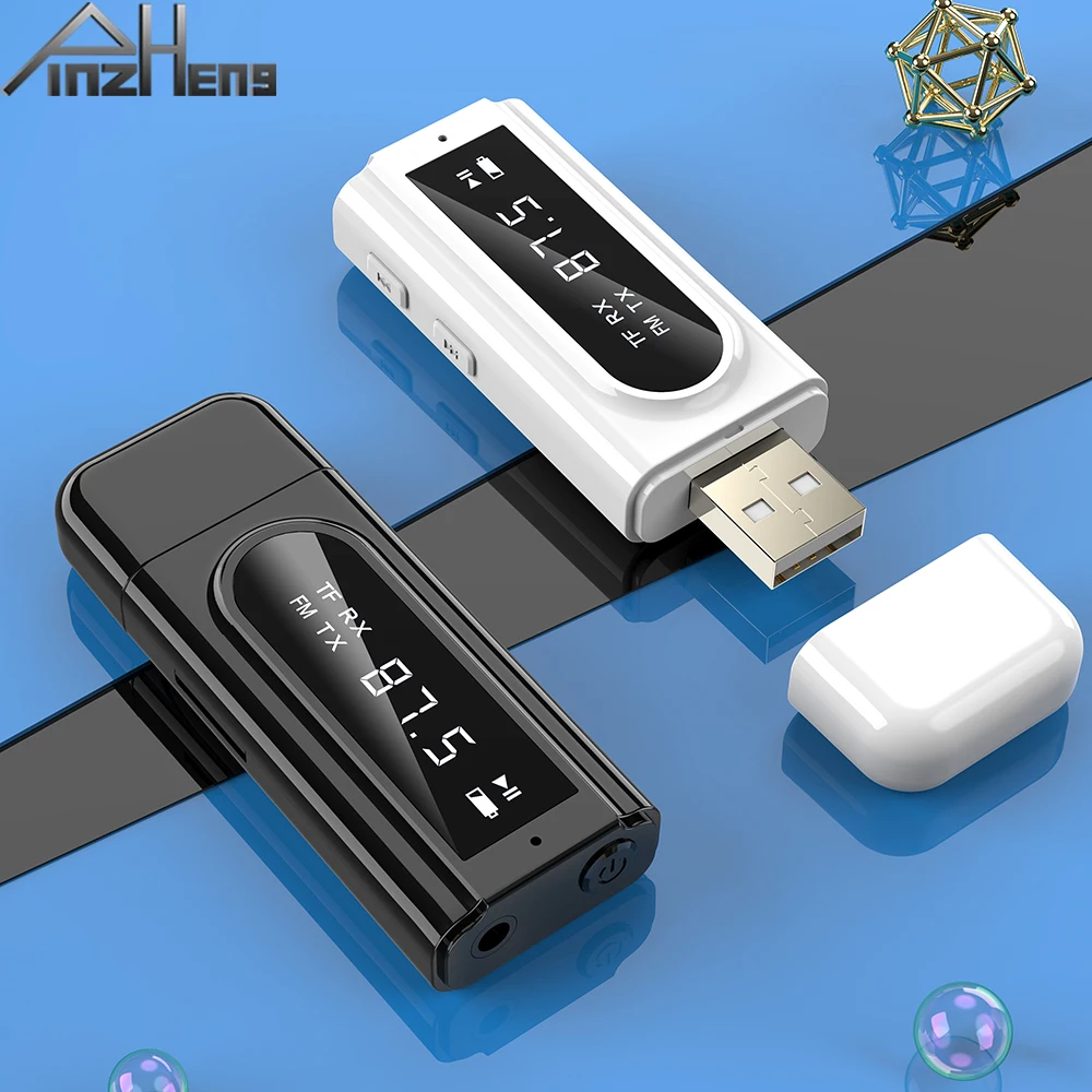 USB Bluetooth адаптер PINZHENG 5 0 для ПК ТВ автомобильный аудиоприемник AUX Наушники 3 мм