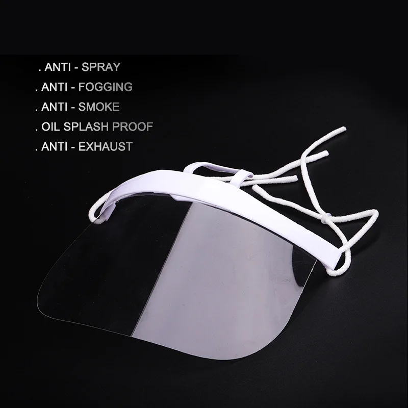 40Pcs Mask Against Droplets Catering Food Hygiene Plastic Kitchen Restaurant Spit Saliva Chef Smile Transparent Mask