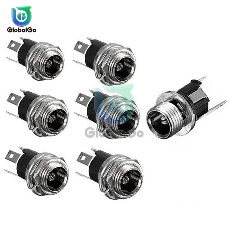 

10pcs/Lot Female DC Power Outlet Plug DC-025M Electronic Socket 5.5*2.1 Jack Adapter Connector Plug