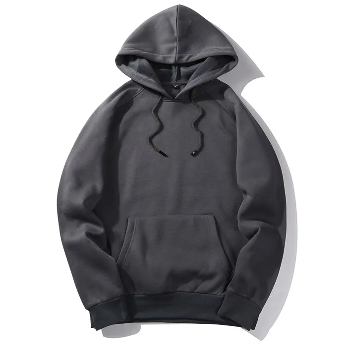 WY18 Dark Grey Цвет Hooides Мужчины Женщины Зима Осень Толстые мужские Толстовки С Капюшоном Хип-Хоп Уличной Одежды Твердые Флисовая Толстовка Мужская Пиджаки США Размер - Цвет: WY18 Dark Grey