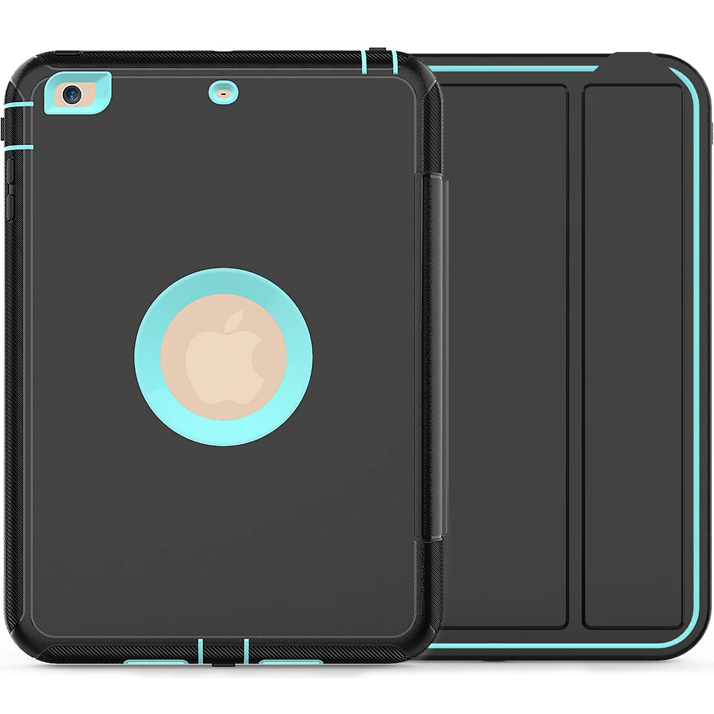 Light Blue Умный для Apple Ipad Mini 1 2 3 7,9 чехол для детей безопасный защитный противоударный сверхпрочный силиконовый Жесткий умный Авто спящий ТПУ кожаный чехол - Цвет: Light Blue