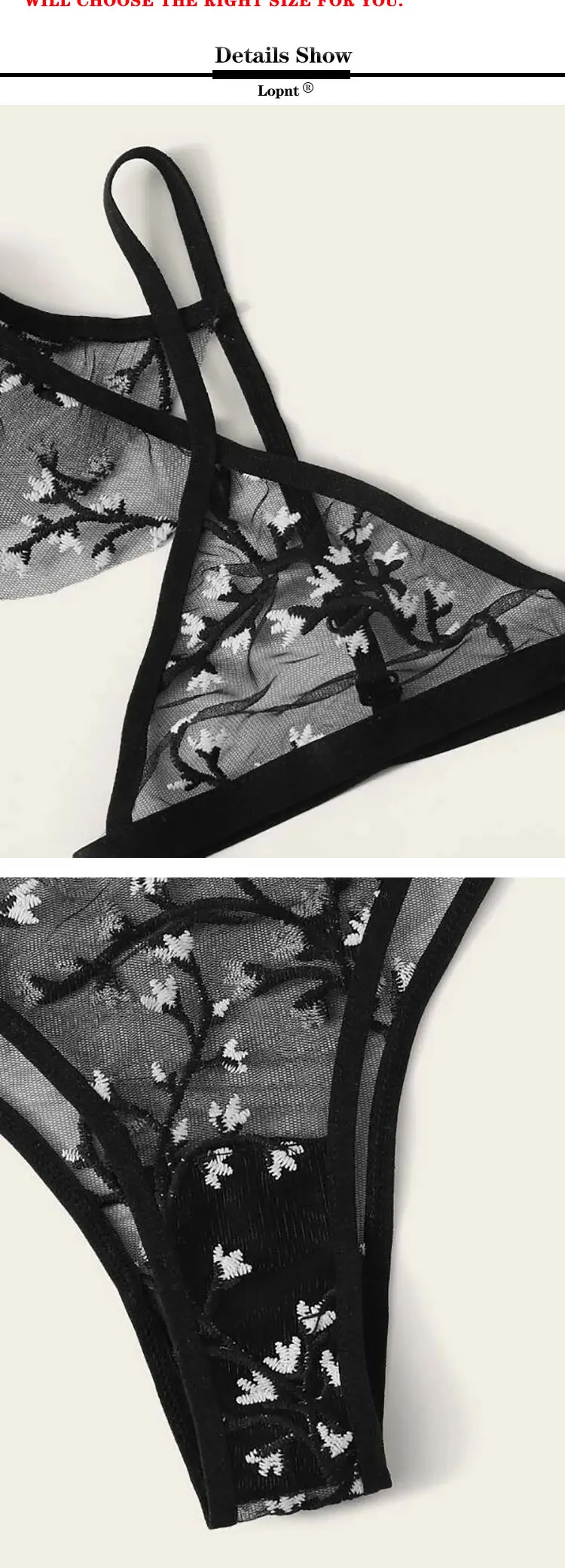 Biancheria intima sexy delle donne se Ricamo floreale Biancheria pura della maglia Se nessun reggiseno Reggiseno senza schienale Bralee sexi Inimaes pizzo_voghion.com