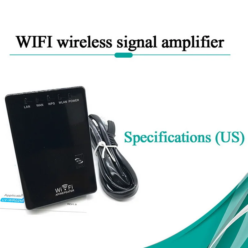 US Plug black Wi-Fi расширитель диапазона с WPS интернет-усилитель сигнала повторитель 300 Мбит/с мини беспроводной AP ретранслятор усилитель Домашняя сеть поставки - Цвет: US Plug black