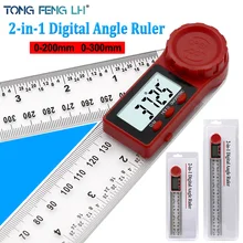 0-200mm 0-300mm medidor Digital ángulo inclinómetro ángulo regla Digital goniómetro electrónico buscador del ángulo del transportador herramienta de medición