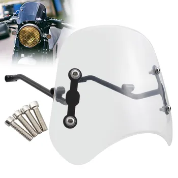 

Black Smoke Cleaar Motorcycle Front ABS Windshield Windscreen Wind Deflector For Benelli Leoncino 500 Motorbike Wind Deflector