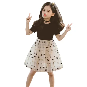

Summer Dresses For Girls Star Pattern Girls Party Dress Casual Style Girls Dresses Teenage Kids Girls Clothes 6 8 10 12 13 14