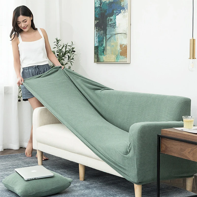 Thickened Protective Cover for Corner Sofa Heavy Fleece Solid Color，turnkey， Suitable living room sofa combination | Дом и сад