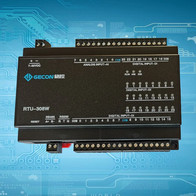 24DI цифровой вход 8AI аналогового сбора Modbus IO модуль RS485 232 plc расширение