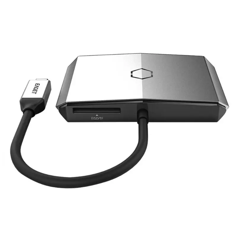 Eaget CH35 4 порта usb type C компьютерный хаб 3 USB 3,0 адаптер кардридер док-станция зарядный разветвитель для рабочего стола ноутбук Laptop персональный компьютер