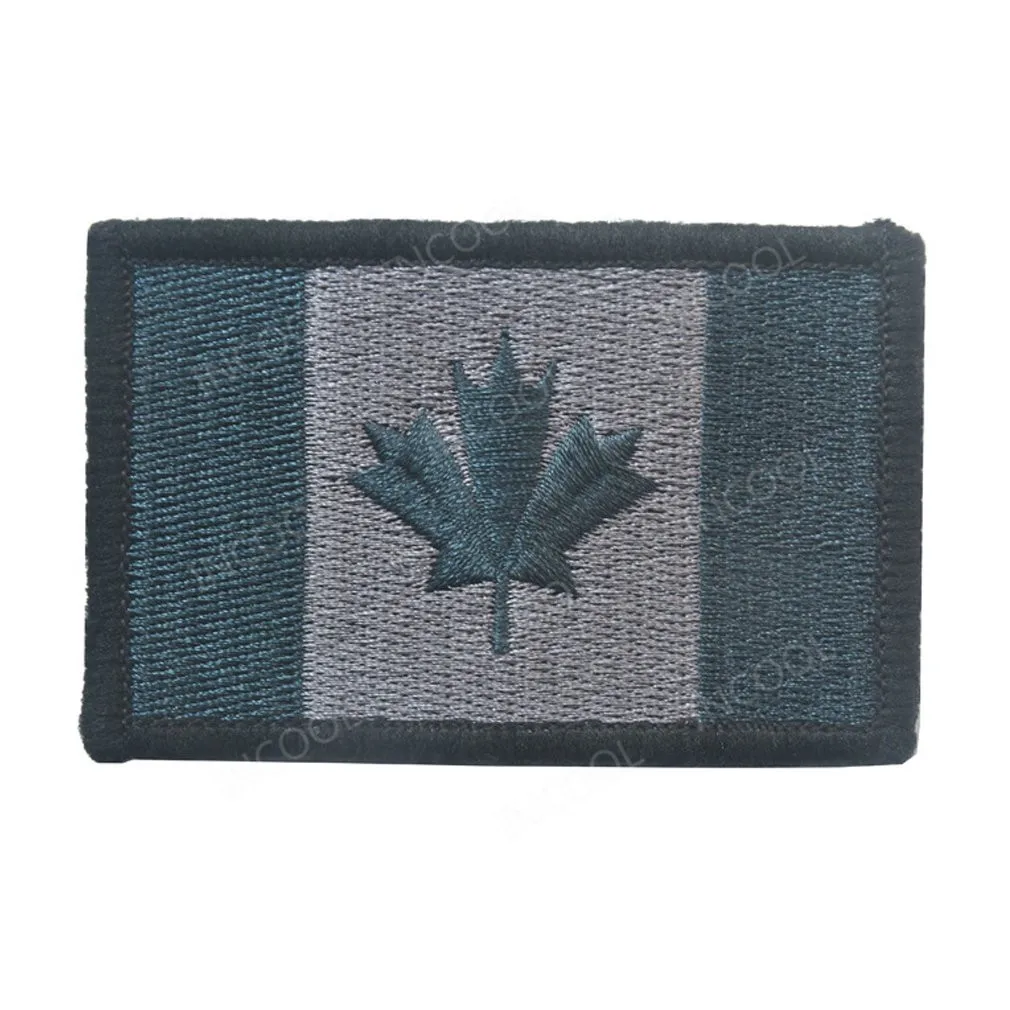 Canada Flag Embroidered Patches Maple Leaf Canadian Flags Military  Patches Tactical Emblem Appliques 3D Embroidery Badges 