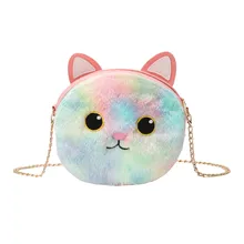 Женская модная плюшевая сумка с милым котом, кошелек на плечо, повседневные сумки, плечевые мини-сумки bolso mujer#50