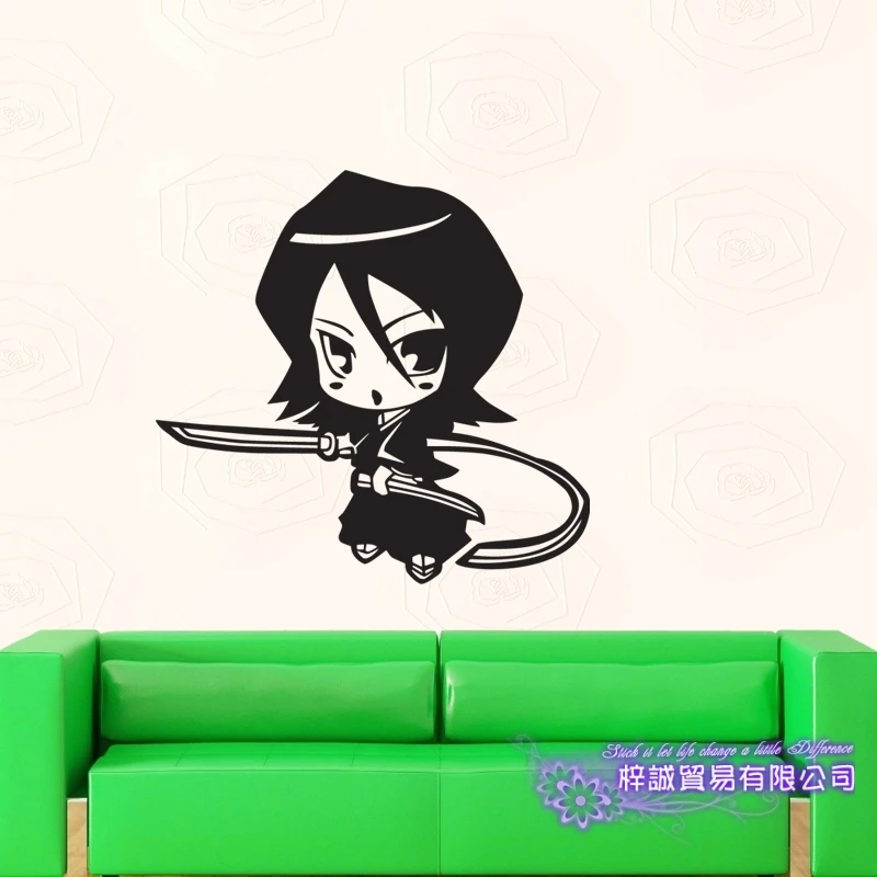 Kuchiki Rukia BLEACH Наклейка на стену виниловая наклейка s Декор для дома декоративное