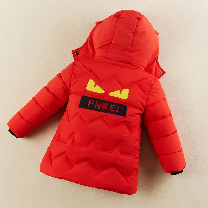 Детская зимняя пуховая хлопковая куртка г. Новая модная одежда для мальчиков детская одежда плотный зимний комбинезон с капюшоном, верхняя одежда, пальто