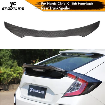 

Rear Trunk Spoiler Boot Lip Wing Spoiler For Honda Civic 10th X Hatchback 2016 - 2019 Carbon Fiber