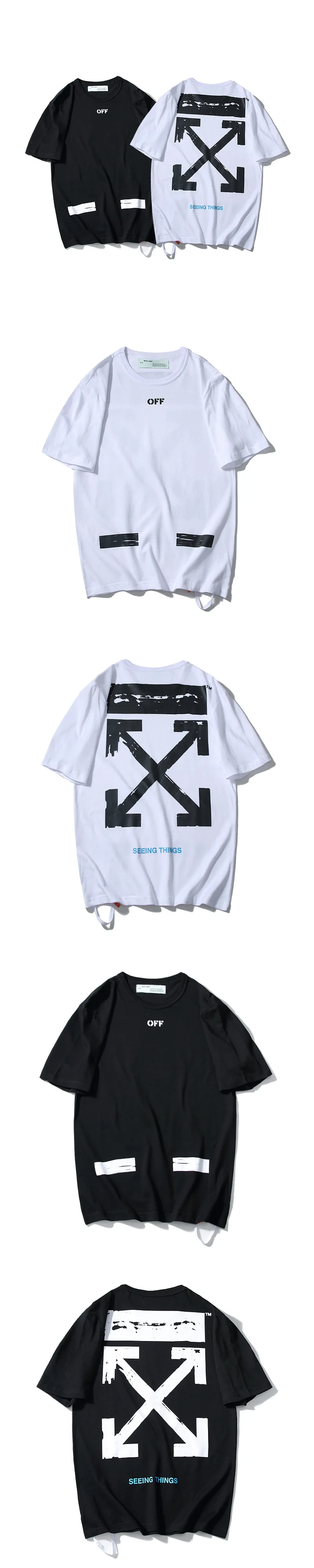 OFF-WHITE OW новая классическая мужская футболка с короткими рукавами для рисования граффити с принтом стрелы в стиле хип-хоп