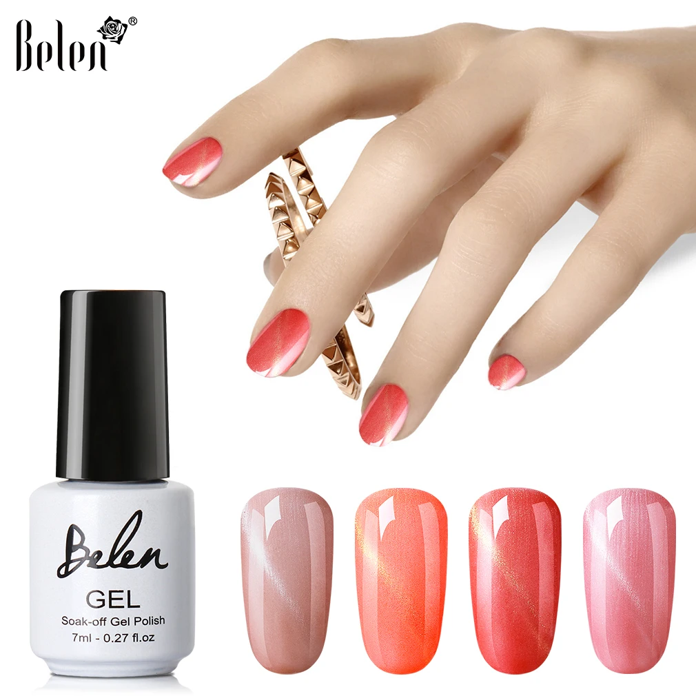 Белен телесный розовый серия кошачий глаз УФ светодиодный Гель-лак для ногтей