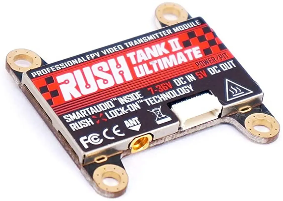 

FPV Rush Tank II Ultimate 5.8G 48CH Raceband PIT/25/200/500/800mW conmutable 2-8S VTX