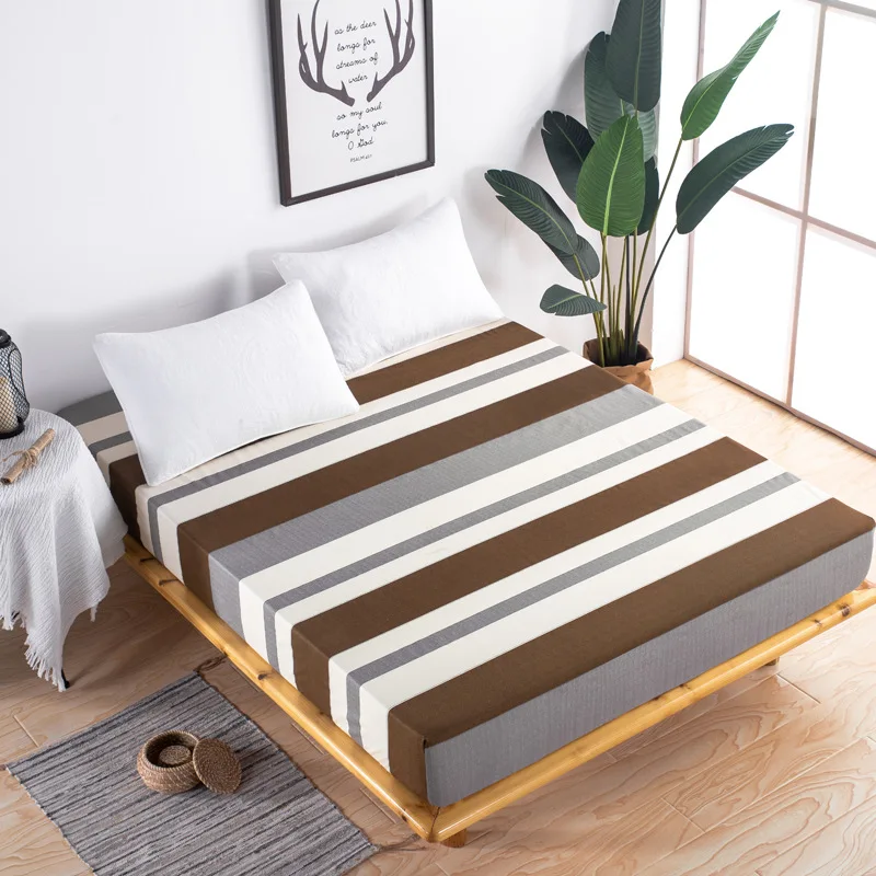 

15 Options Printing Bed Mattress Cover Waterproof Mattress Protector Pad Fitted Sheet Separated Water Bed Linens with Elastic