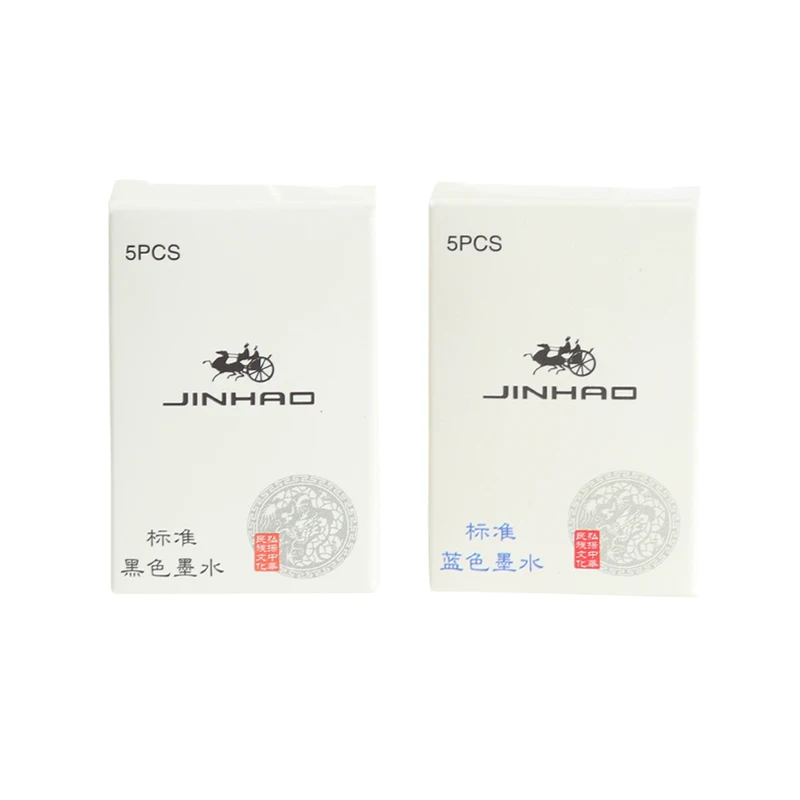 

5Pcs JinHao Ink Cartridges Fountain Pen Refill in Black/Blue Writing Tool dropshipping