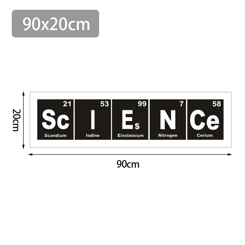 Научная стенографическая наклейка, повторяющийся стол, виниловая настенная художественная наклейка для школьной классной комнаты
