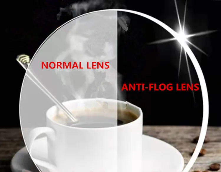 Super Tough MR-8 Series Anti-Fog lens Index 1.56/1.61/1.67 Optical Prescription Aspherica Resin Lens Myopia Hyperopia HMC Lenses