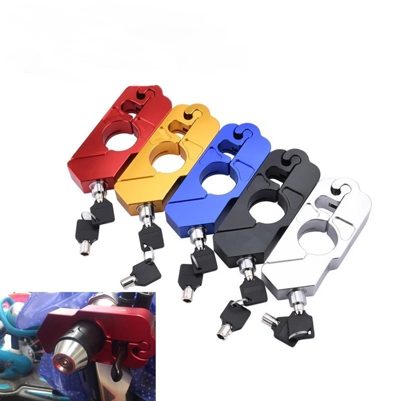 

Motorcycle Handlebar Lock Grip Lock Fit Scooter Dirt Street Bikes Auto