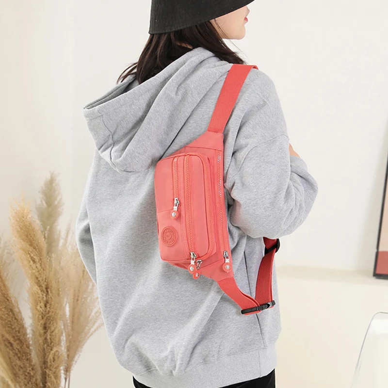Women Designer Nylon Waist Packs Korean Style Female Fanny Pack 2023 New Crossbody Messenger Chest Bags Sac Banane Femme 5